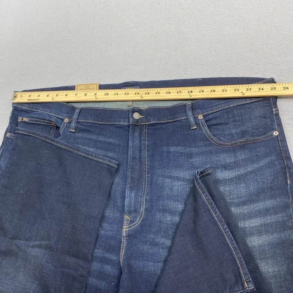 Polo Ralph Lauren Jeans Mens 50Bx30 Blue Denim Pants Hampton Relaxed Straight